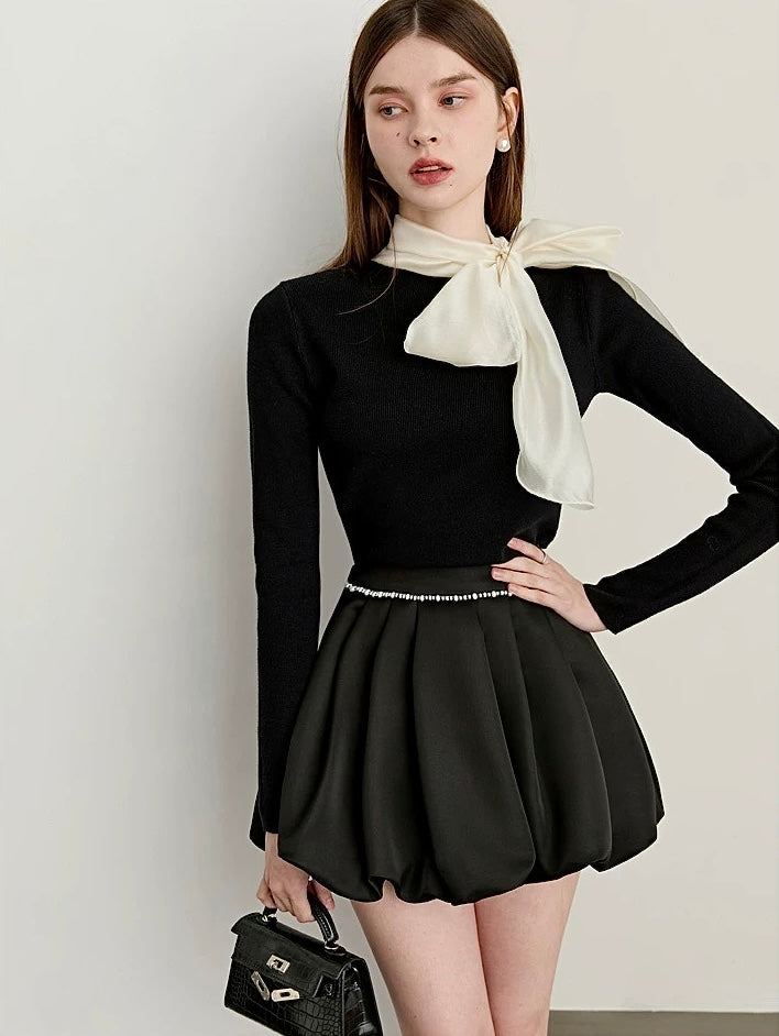 Bow-Tie Knit Top
