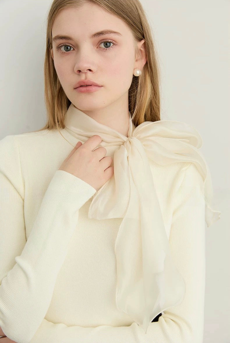Bow-Tie Knit Top