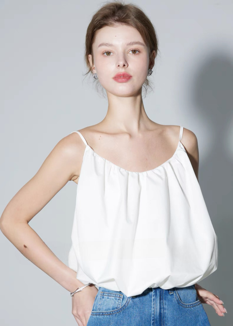 Cloud Back Tie Bubble Top