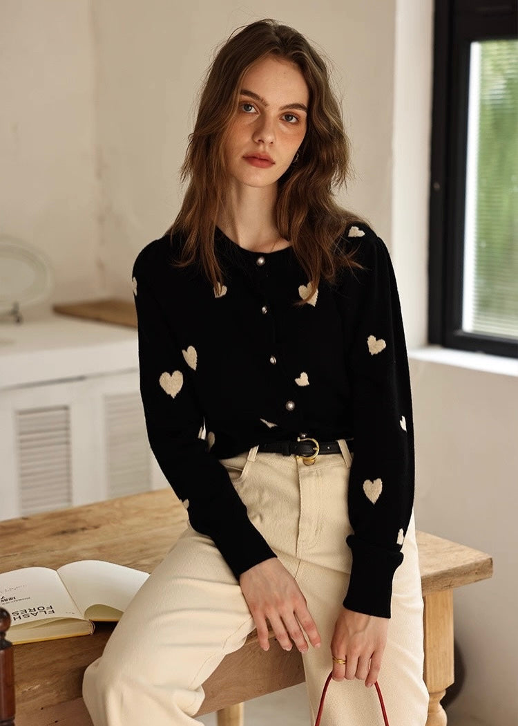 Heart Motif Cardigan