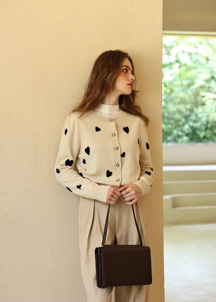 Heart Motif Cardigan