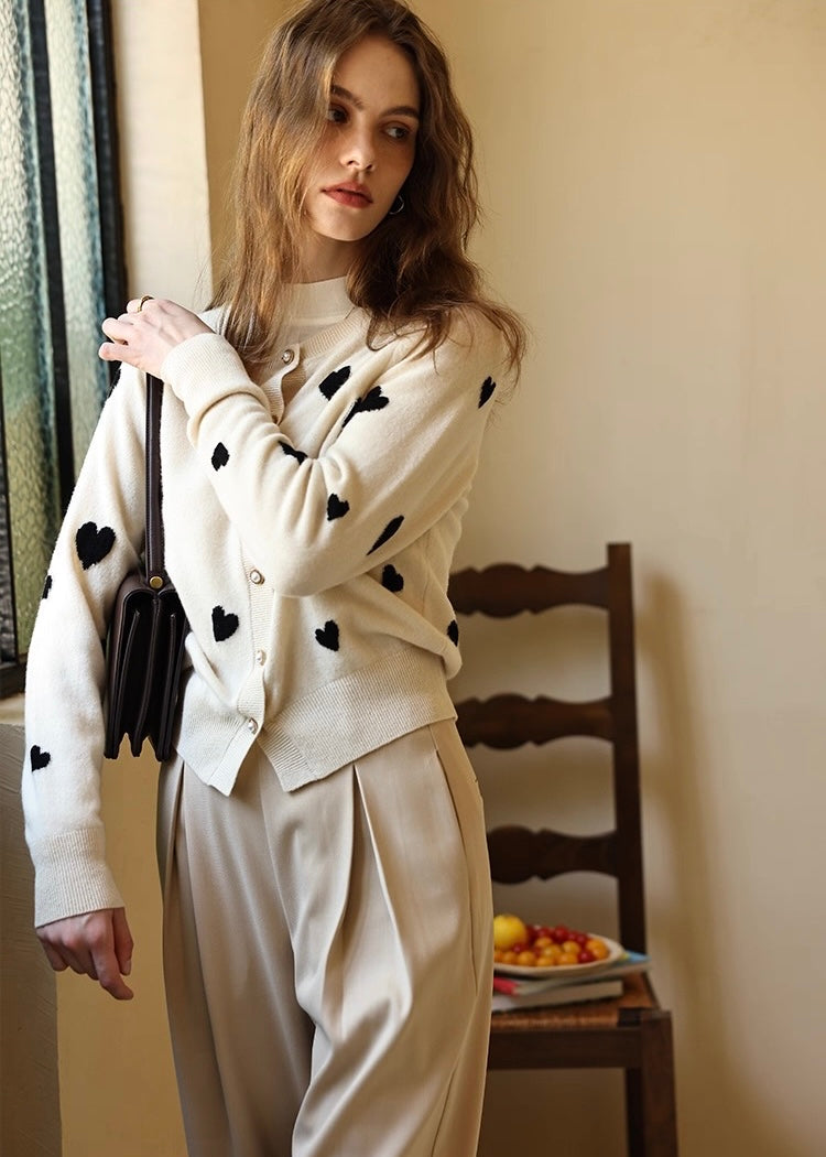 Heart Motif Cardigan