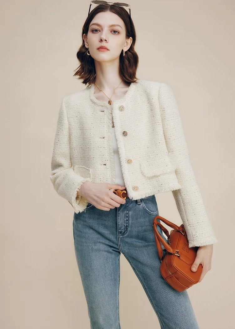 Ivory Tweed Jacket