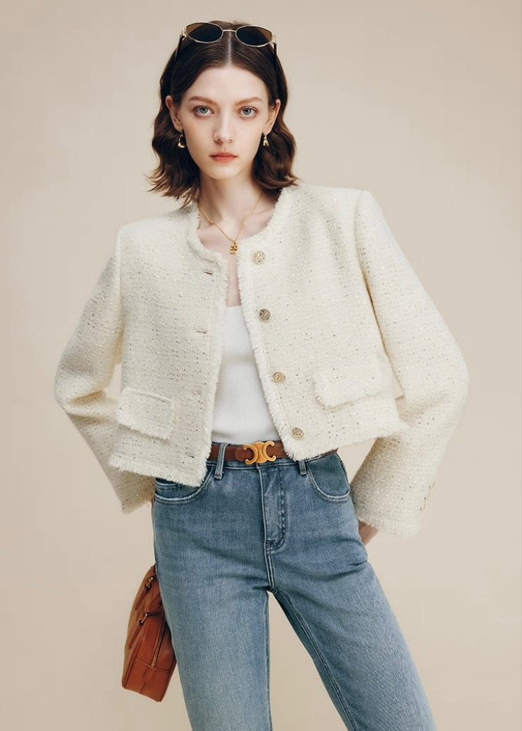 Ivory Tweed Jacket