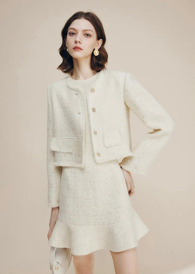 Ivory Tweed Jacket