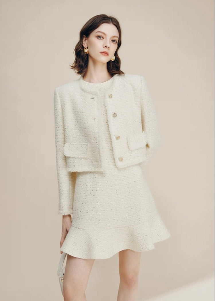 Ivory Tweed Jacket
