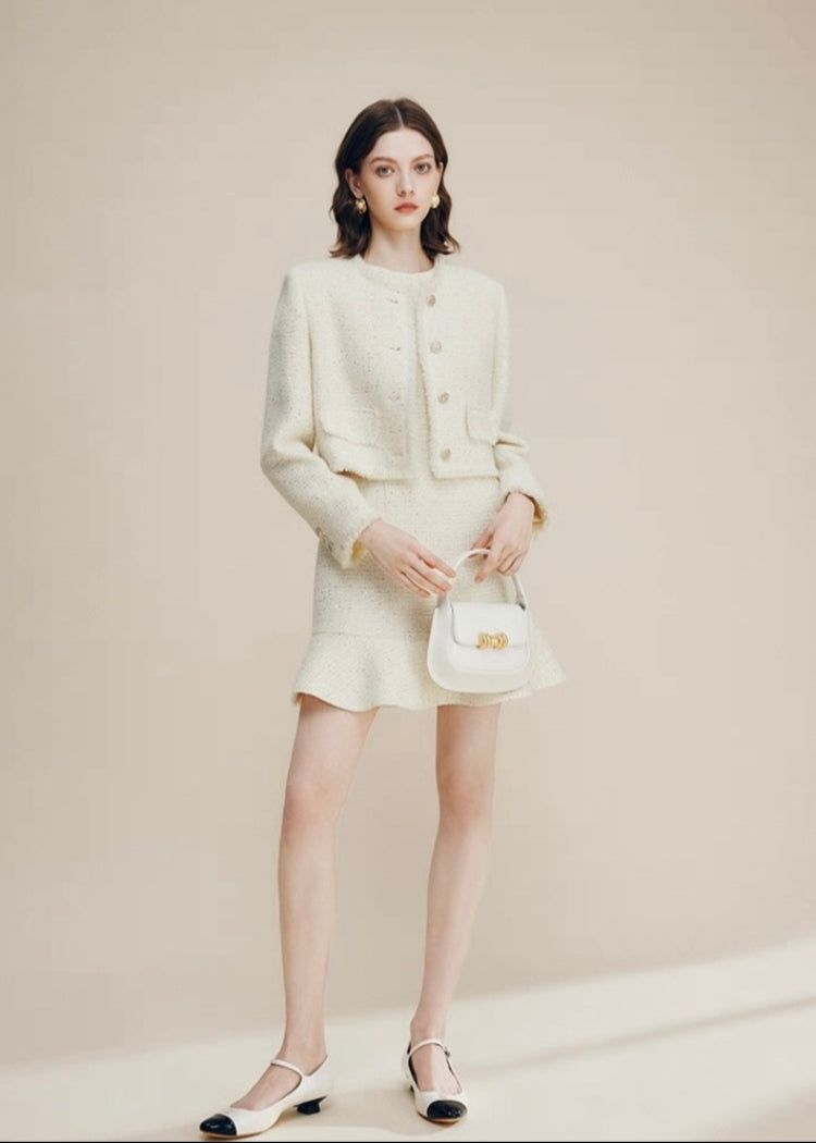 Ivory Tweed Jacket