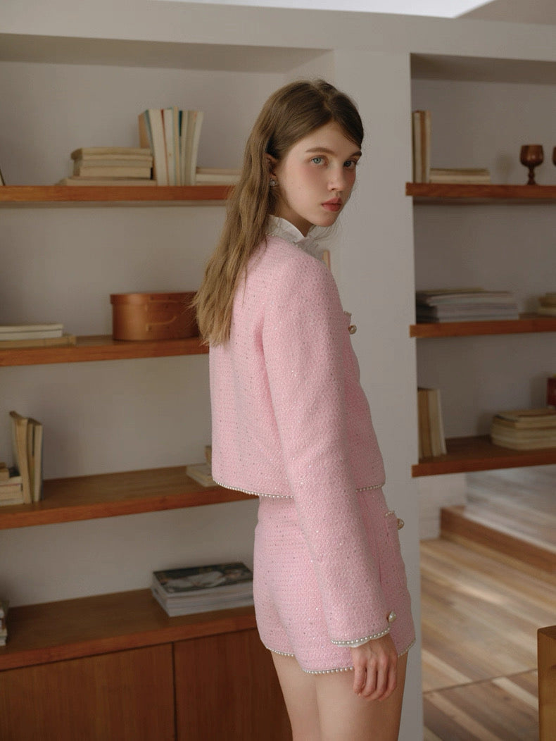 Pink Tweed Set