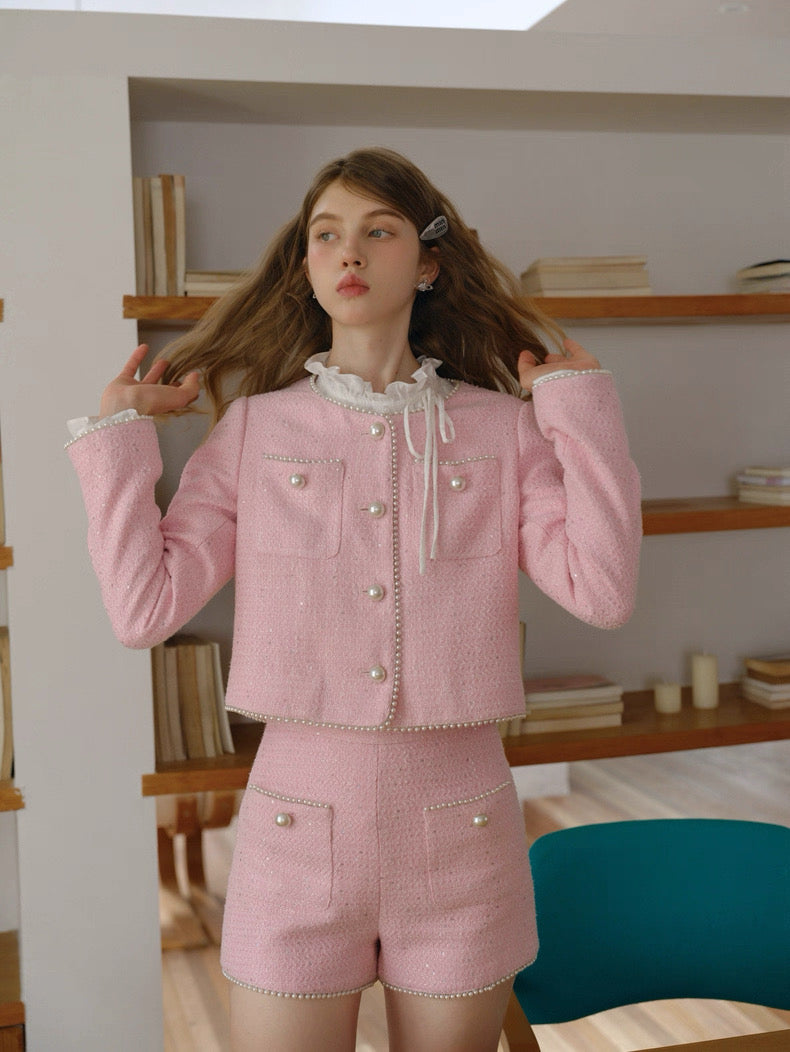 Pink Tweed Set