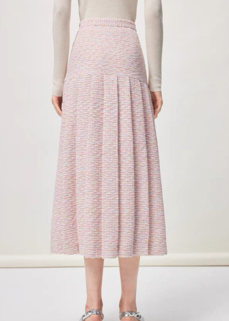 Pink Classical Tweed Skirt