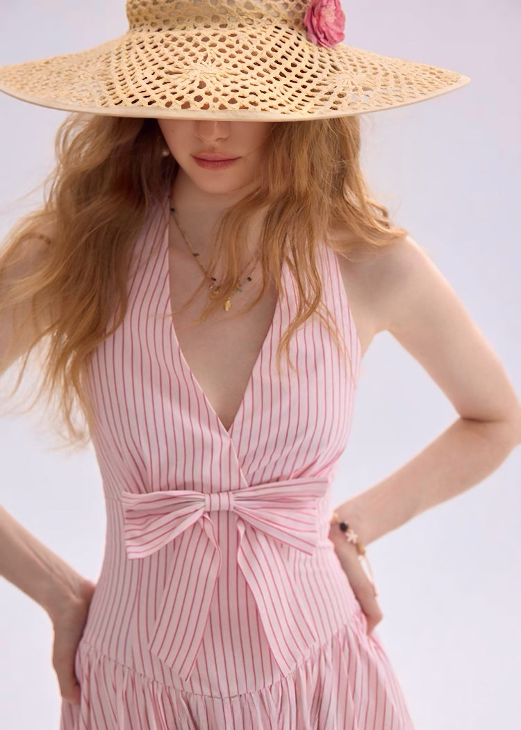 Rosalie Bow-Tie Halter Dress