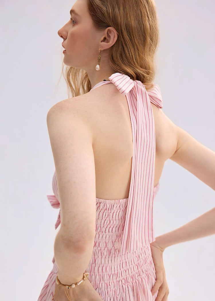 Rosalie Bow-Tie Halter Dress