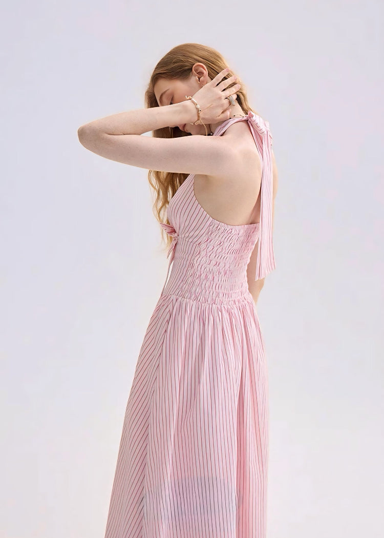 Rosalie Bow-Tie Halter Dress