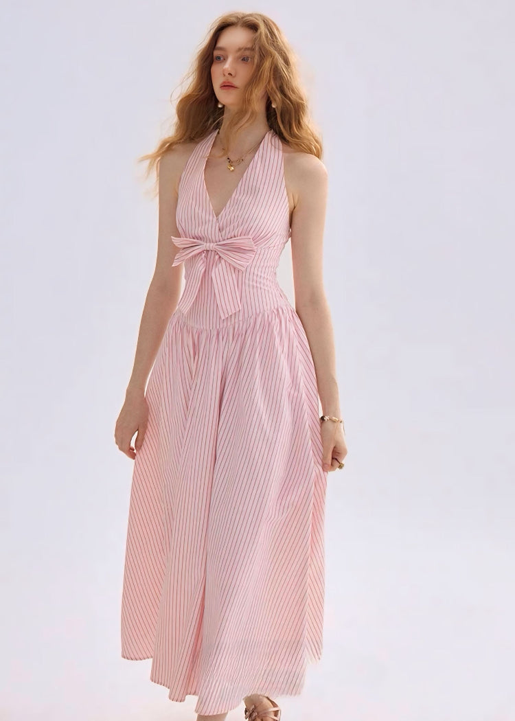 Rosalie Bow-Tie Halter Dress
