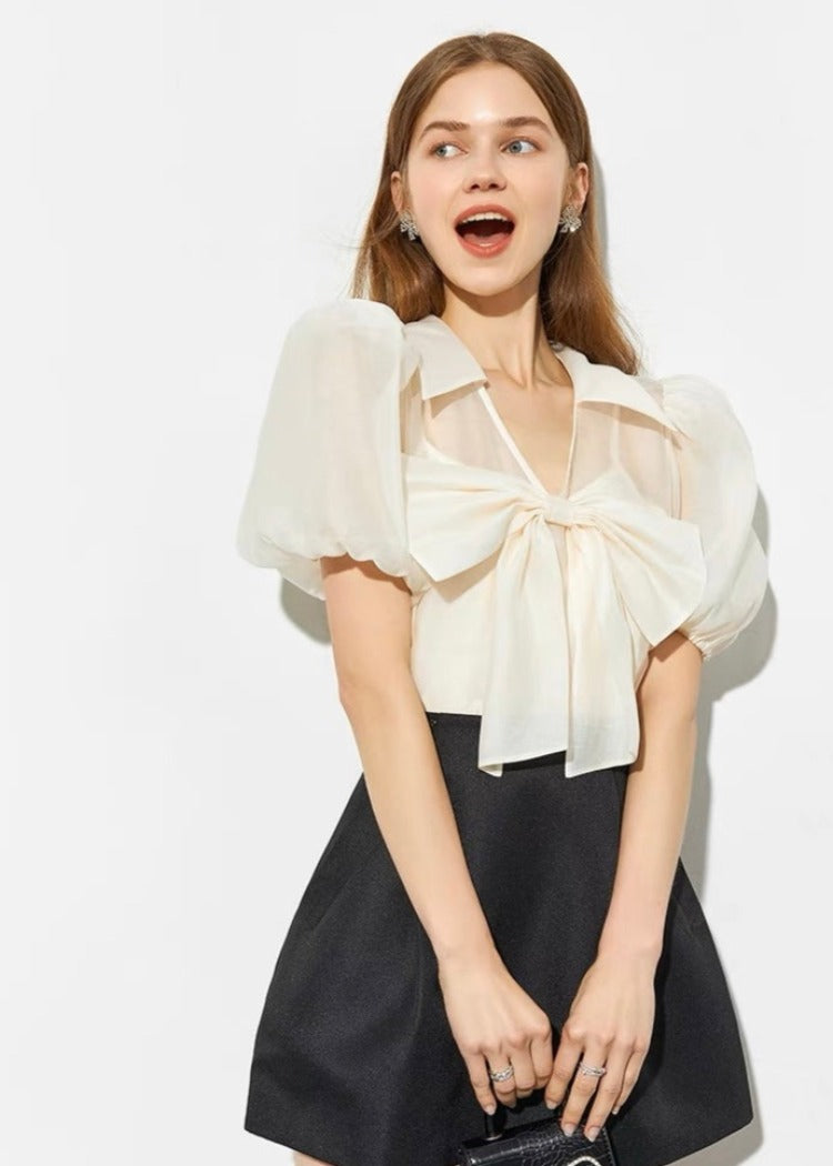 Staple Ribbon Blouse – BONITA ESCARLATA