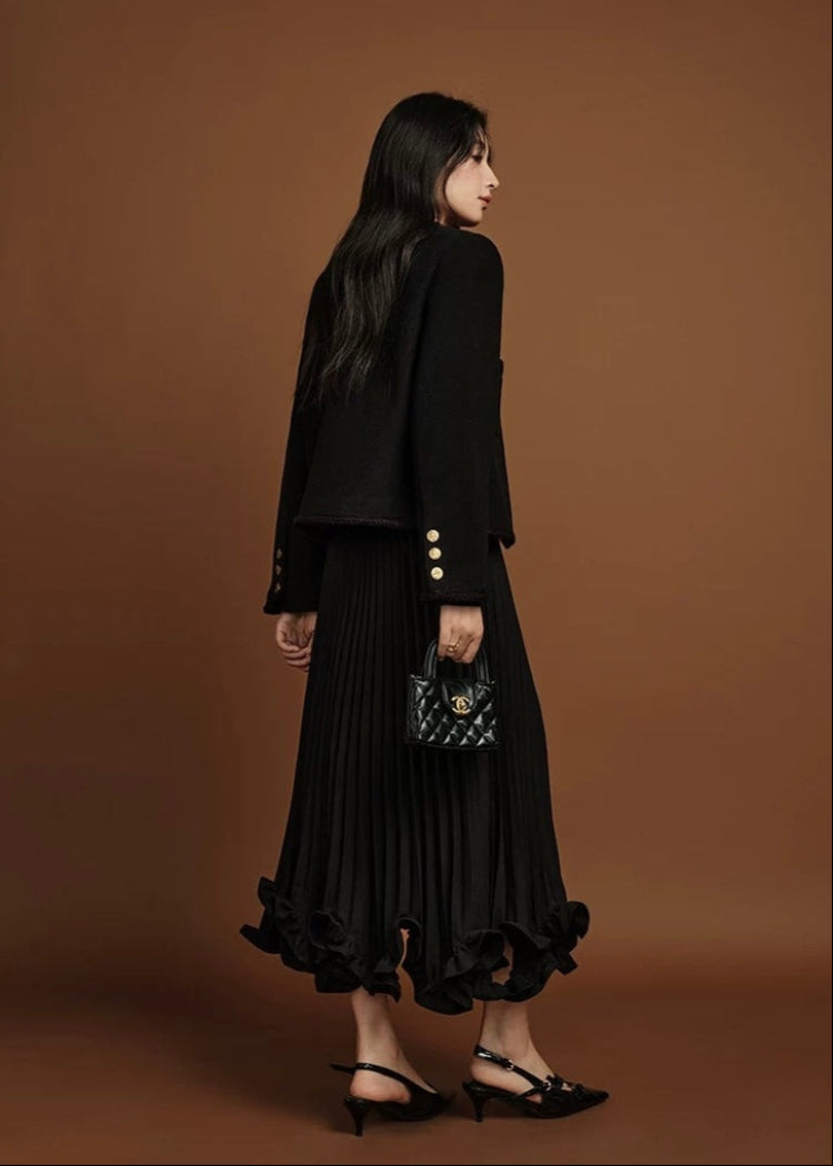 Timeless Black Tweed Jacket