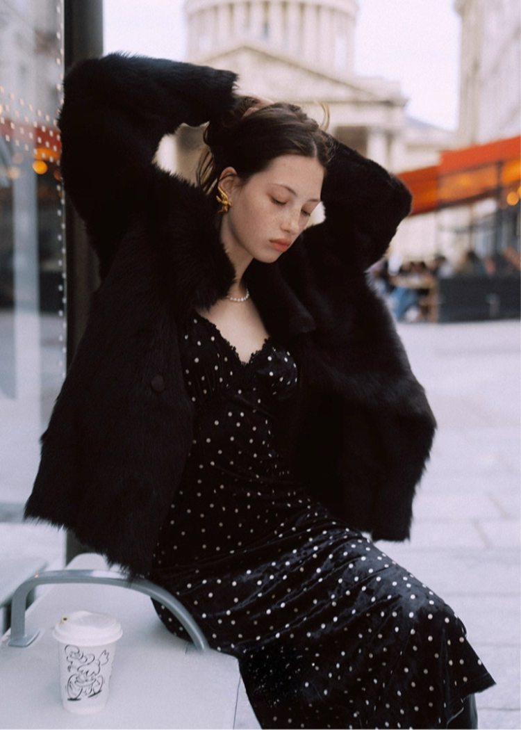 Velvet Dot Dress