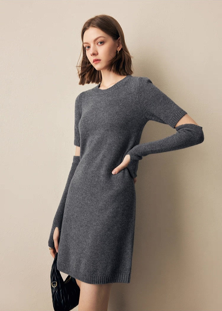 Wool 2-Way Knit Dress