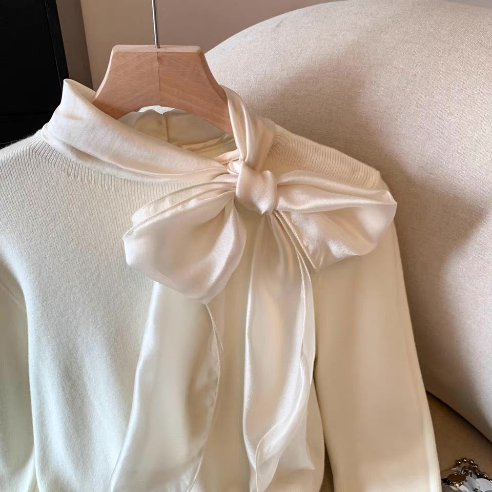 Bow-Tie Knit Top