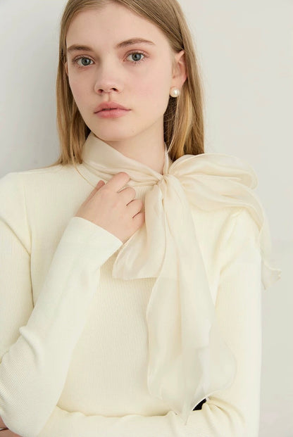 Bow-Tie Knit Top