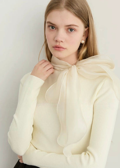 Bow-Tie Knit Top