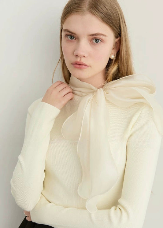 Bow-Tie Knit Top