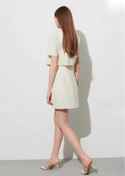 Classical Button Mini Dress