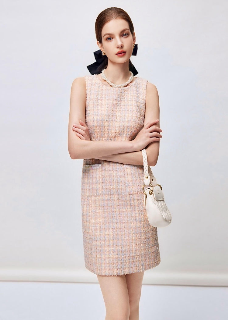 Dreamy Pastel Tweed Dress