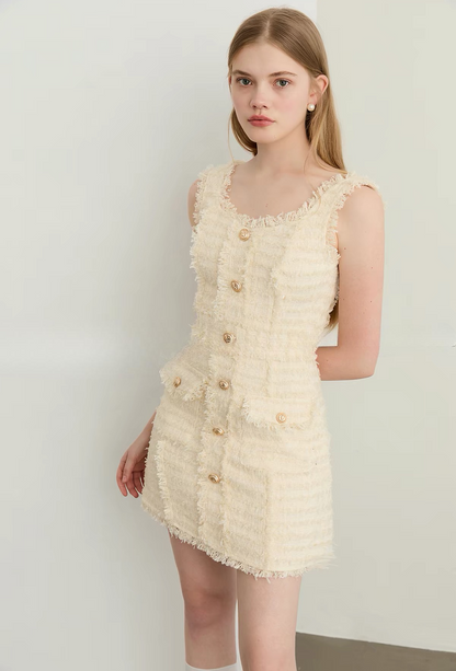 Feather Tweed Dress