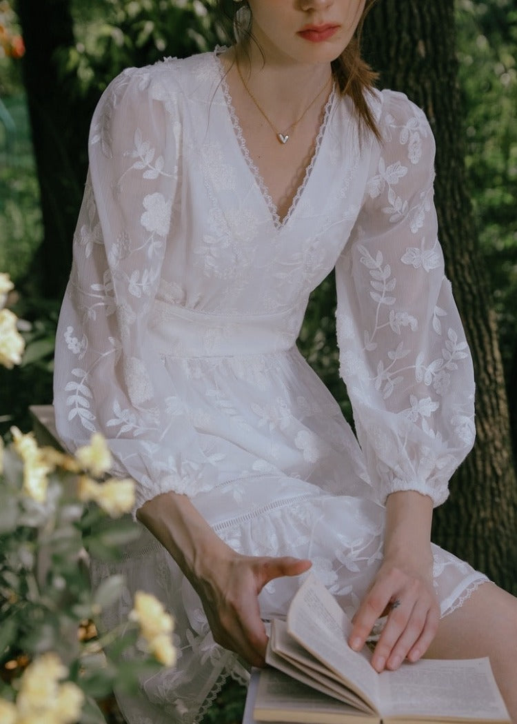 Flower Embroidered Dress