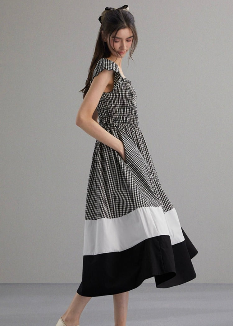 Gingham Monochrome Dress