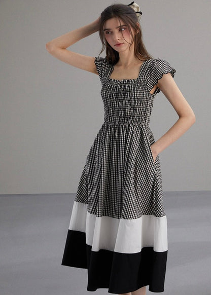 Gingham Monochrome Dress