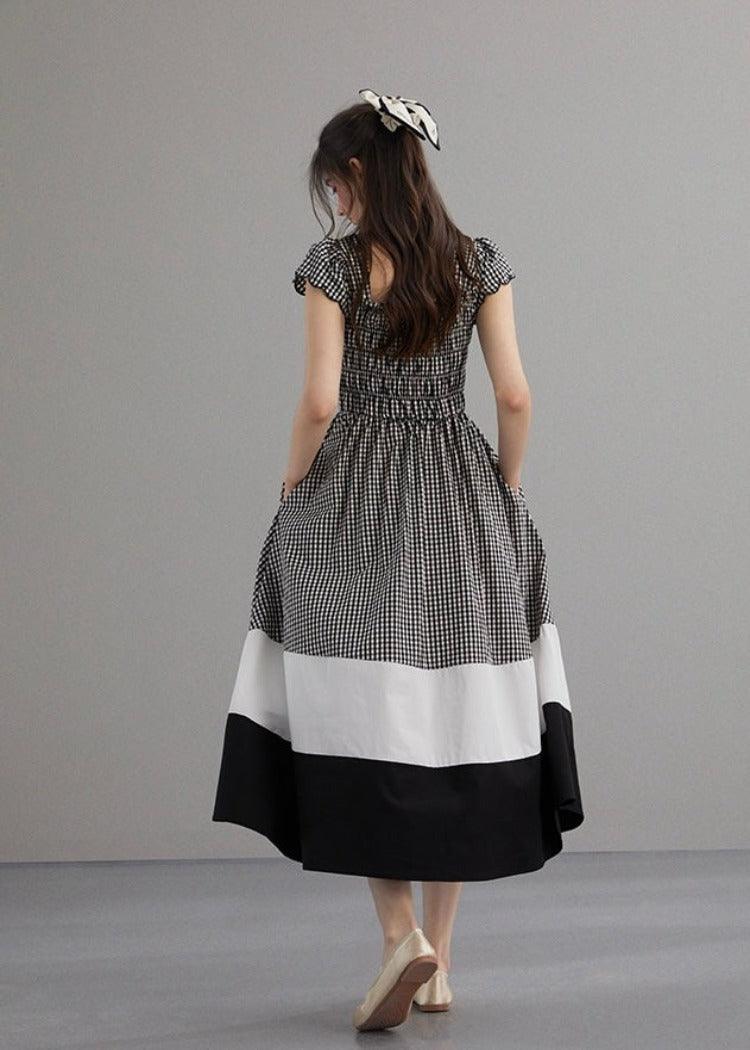 Gingham Monochrome Dress