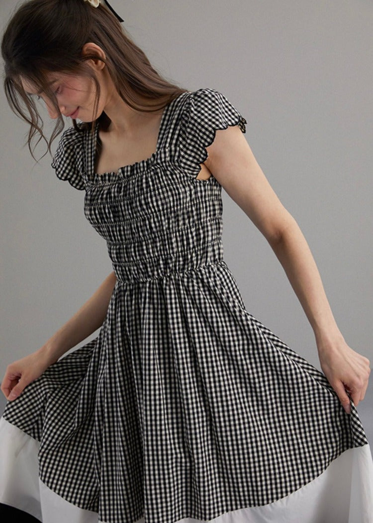 Gingham Monochrome Dress