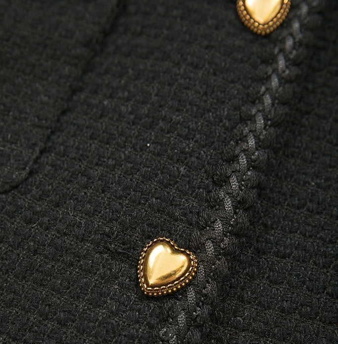 Gold Heart Button Jacket