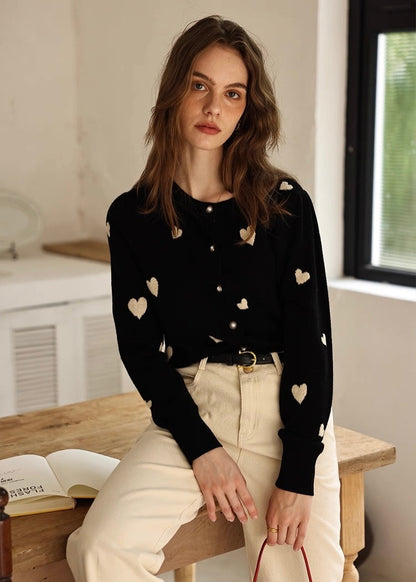 Heart Motif Cardigan