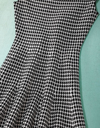 Houndstooth Pattern Dress