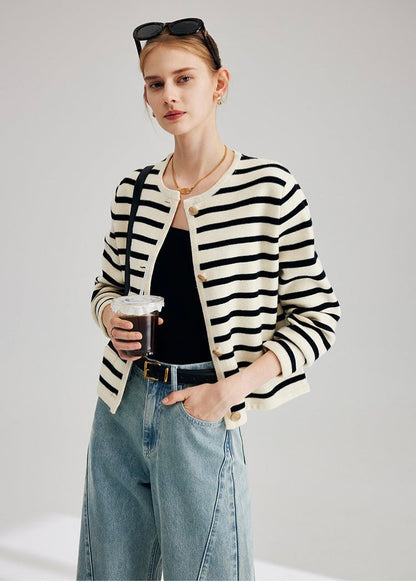 Striped Knitted Cardi