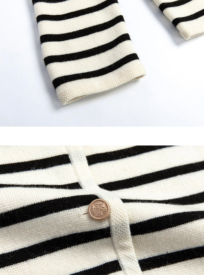 Striped Knitted Cardi