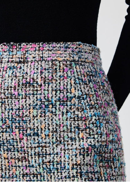 Multi Color Tweed Skirt