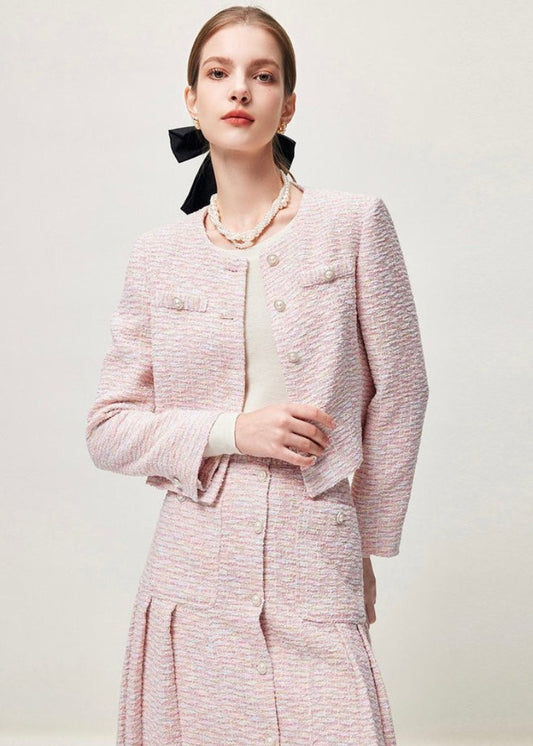 Pink Classical Tweed Jacket