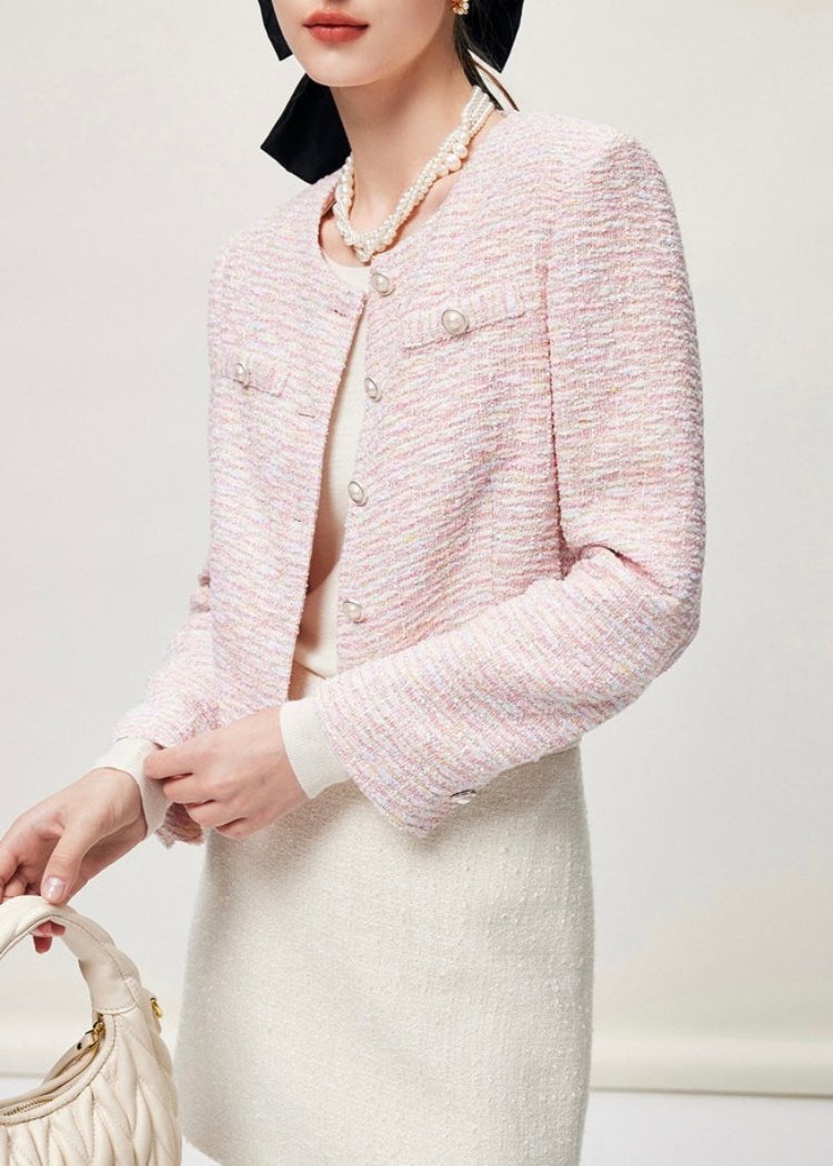 Pink Classical Tweed Jacket