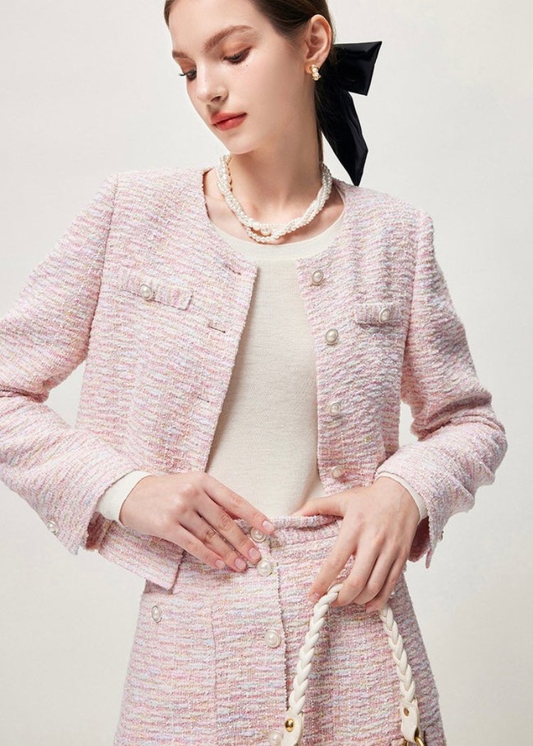 Pink Classical Tweed Jacket