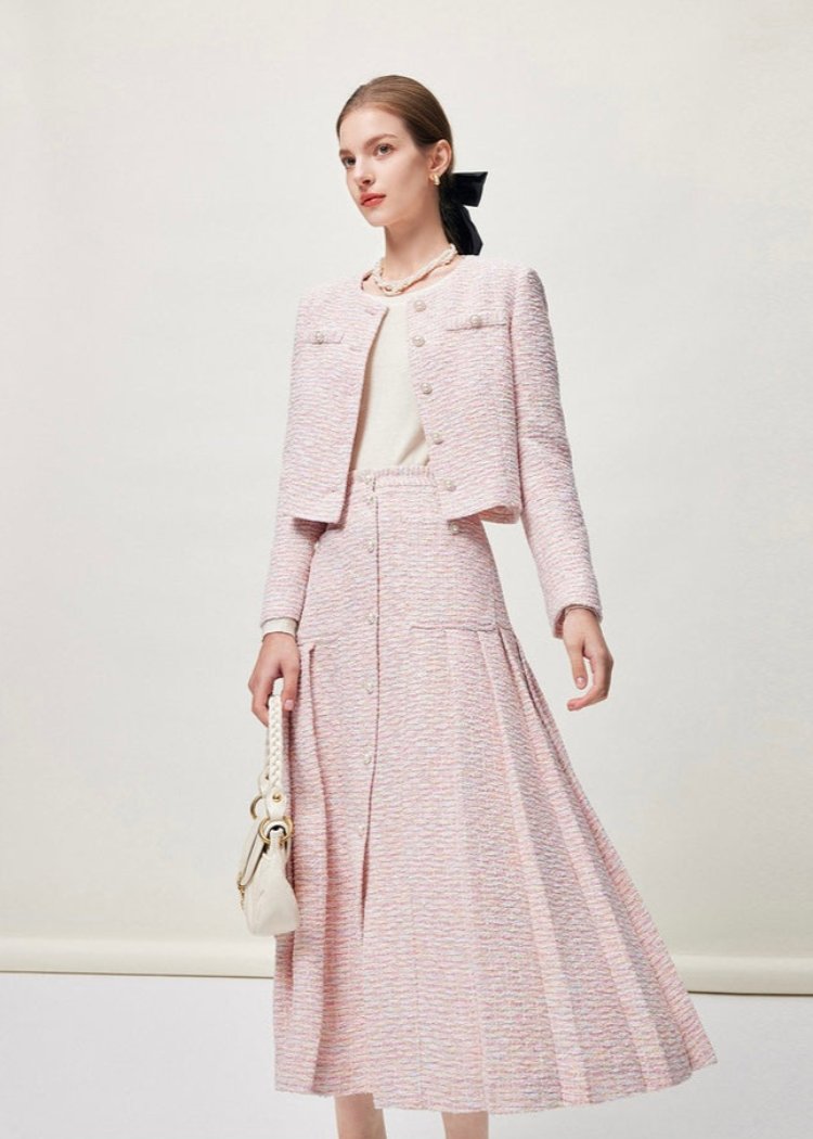 Pink Classical Tweed Jacket