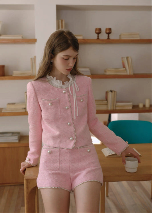 Pink Tweed Set