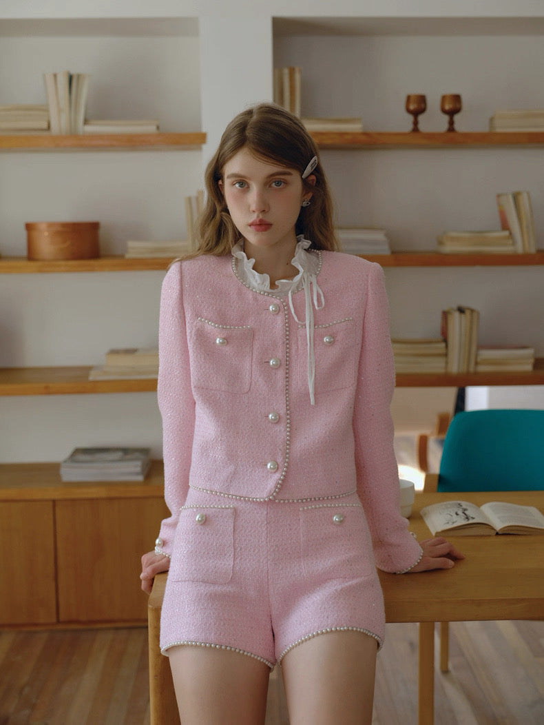 Pink Tweed Set