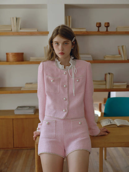Pink Tweed Set