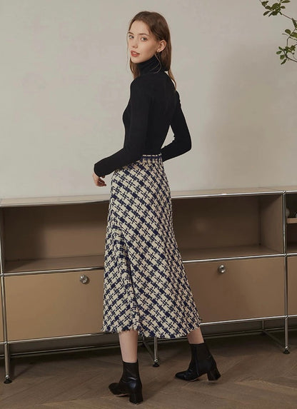 Plaid Long Skirt