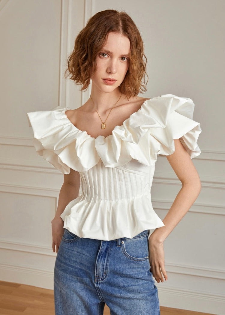 Ruffle Off Shoulder Blouse