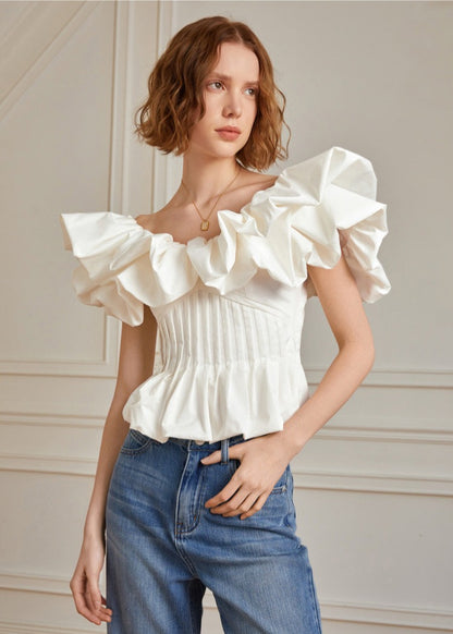 Ruffle Off Shoulder Blouse